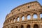 Rome, Italy - External walls of the ancient roman Colosseum - Colosseo - known also as Flavian amphitheater - Anfiteatro Flavio -