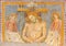 ROME, ITALY: Fresco of Deposition of the corss in church Basilica di Santi Quattro Coronati by around 1246 by unknown artist.