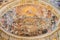 ROME, ITALY: Fresco of The Glory of Heaven in main apse of church Basilica di Santi Quattro Coronati by Giovanni da San Giovanni.
