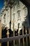 Rome, Italy. January 2020. The Trevi fountain reflected in the window of an adjacent shop