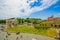 ROME, ITALY - JUNE 13, 2015: Spectacular view from Roman Coliseum, Constantine arch and nice square