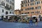 ROME, ITALY - JUNE 22, 2017: Amazing Panoramic view Campo de Fiori in city of Rome