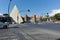 ROME, ITALY - JUNE 22, 2017: Amazing view of Pyramid of Caius Cestius and Porta St. Paolo in city of Rome