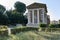 ROME, ITALY - JUNE 22, 2017: Amazing view of Temple of Portunus in city of Rome