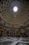 Rome, Italy - March 03, 2023 - People visit Pantheon (Ancient Roman Temple) in Rome center