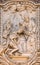 ROME, ITALY - MARCH 10, 2016: The relief of The Baptism of the Eunuch from life of St. Philip the Apostle