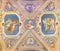 ROME, ITALY - MARCH 11, 2016: The angels, Instruments of Passion and Jesus by Paris Nogari 1536 - 1601. Fresco from vault of