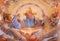 ROME, ITALY - MARCH 11, 2016: The fresco The Christ in Glory in church Basilica di San Nicola in Carcere by Vincenzo Pasqualoni