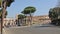 ROME, ITALY - March 25, 2017: Road traffic on the background of the arch of Constantine in Rome.