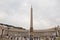 Rome, Italy - May 02, 2018: Vatican obelisk infront Saint Peters Basilica colonnade