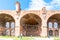 ROME, ITALY - MAY 06, 2019: Monumental arches of Basilica of Maxentius, Italian: Basilica di Massenzio, ruins in Roman