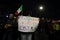 Rome, Italy - November 14, 2019: The anti-fascist demonstration in the Centocelle district where residents took to the streets