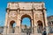 Rome, Italy - October 2019 : Arch of Constantine or Arco di Costantino or Triumphal arch in Rome, Italy near Coliseum