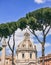 Rome, Italy - Santa Maria di Loreto church and stone pines