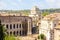 Rome, Italy - September 12, 2017: Architectures and landmarks of Rome, city view from Capitoline Hill.