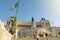 ROME, ITALY - SEPTEMBER 16, 2019: Fatherland Altar at the Vittorio Emanuele II Monument in Rome with Italian flag, Italy