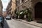 Rome, Italy - September 29, 2019: Typical old Roman narrow street.