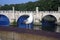 Rome Italy Tiber river bridge Seagull arch reflection