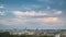 Rome, Italy. Transiton Evening To Night Timelapse. Moonrise Above Rome Skyline, Cityscape With Famous Landmarks