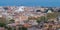 Rome Italy - The view of the city from Janiculum hill and terrace, with Vittoriano, TrinitÃ  dei Monti church and Quirinale