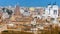 Rome Italy - The view of the city from Janiculum hill and terrace, with Vittoriano, TrinitÃ  dei Monti church and Quirinale