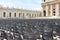 Rome Italy:View of empty chairs in Saint Peter\'s Square in Rome Vatican