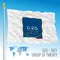 Rome, Italy, year 2021 - G20 Italy 2021, flag with the logo, vector illustration