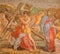 Rome - Jesus fall under cross fresco in side chapel of church Chiesa San Marcello al Corso by Paolo Baldini (1600)
