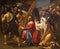 Rome - Jesus under cross painting by Dirk van Baburen 1617 in church San Pietro in Montorio.