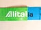 ROME - JUN 2020: Alitalia airline bag tag