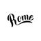 Rome lettering typography text. Travel agency advertisement design. T-shirt, postcard, souvenir print. Vector