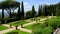 Rome local landmark of Castel Gandolfo - Lazio region Italy - Barberini gardens part of Palazzo Pontificio Pope summer