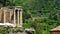 Rome local landmark of Tivoli - Lazio region of Italy - Temple of Vesta Circular Temple roman temple symbol