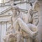 Rome, Navona square Piazza Navona church of St Agnese and fountain of the four rivers by Bernini. Statue depicting the Ganges r