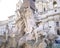 Rome, Navona square Piazza Navona church of St Agnese and fountain of the four rivers by Bernini. Statue depicting the river Ni