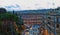 Rome panorama building evening. Rome rooftop view with ancient architecture in Italy at sunset