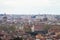 Rome panorama, Lazio, Italy, beautiful panoramic vibrant summer wide view of Roma and Vatican, with cathedrals, cityscape and