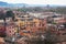 Rome panorama, Lazio, Italy, beautiful panoramic vibrant summer wide view of Roma and Vatican, with cathedrals, cityscape and