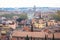 Rome panorama, Lazio, Italy, beautiful panoramic vibrant summer wide view of Roma and Vatican, with cathedrals, cityscape and