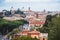 Rome panorama, Lazio, Italy, beautiful panoramic vibrant summer wide view of Roma and Vatican, with cathedrals, cityscape and