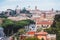 Rome panorama, Lazio, Italy, beautiful panoramic vibrant summer wide view of Roma and Vatican, with cathedrals, cityscape and