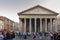 Rome Pantheon. Iconic temple built circa 118 to 125 A.D. with a dome & Renaissance tombs, including Raphael`s.