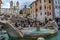 Rome: Piazza di Spagna with the Spanish Steps and the Barcaccia fountain by Bernini