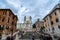 Rome: Piazza di Spagna with the Spanish Steps and the Barcaccia fountain by Bernini