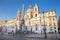 Rome - Piazza Navona in morning and Fontana dei Fiumi by Bernini and Egypts obelisk and Santa Agnese in Agone church