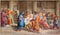 Rome - The Presentation in the Temple fresco in Basilica di Sant Agostino (Augustine) by Pietro Gagliardi form 19. cent.