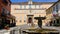 Rome province local landmark of Castel Gandolfo in Lazio region of Italy. The Palazzo Pontificio building in the Piazza