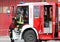 Rome, RM, Italy - May 16, 2019: fire engine fire engine during a