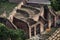 Rome, the Roman forum. Old ruin. Aerial view