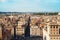Rome rooftop panoramic view of ancient buildings architecture, Italy